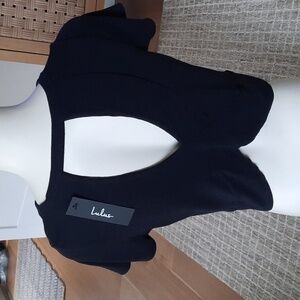 NWT Lulu's Black Open Back Top XS